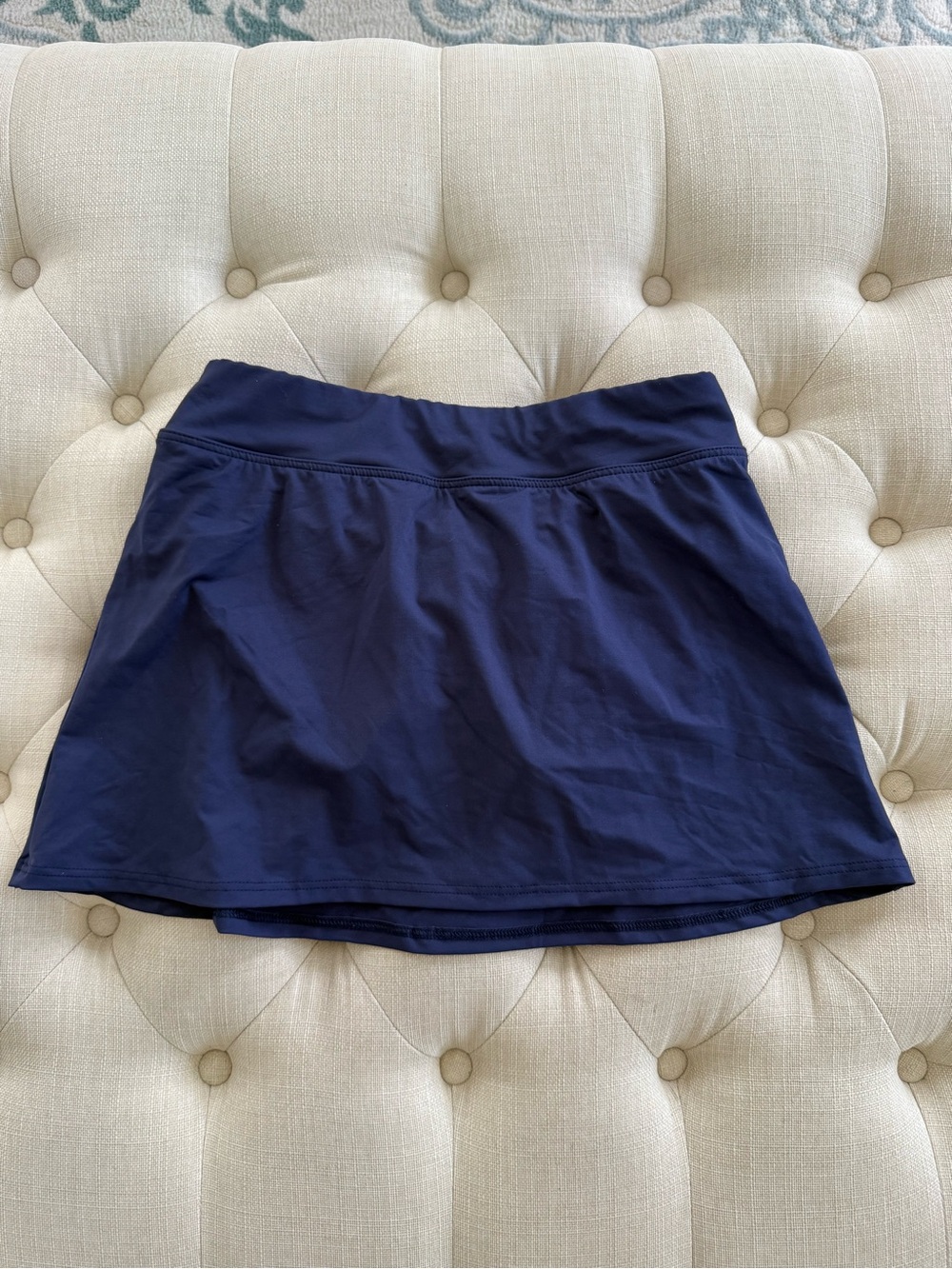 Lands' End Navy Swim Skirt with Built-In Shorts